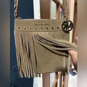 Michael Kors suede fringe crossbody